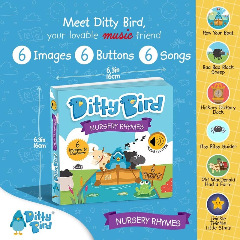 | Nursery Rhymes | Interactive Musical Sound Book for Toddlers 1- 3 | Sing-Along boardbook for Baby - Image 3